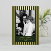 Carte De Vœux En Aluminium Rayures Evergreen  (Debout devant)