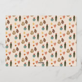 Carte De Vœux En Aluminium Real Foil Boho Christmas Tree Branch Photo Holiday (Verso)