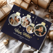 Carte De Vœux En Aluminium *REAL FOIL* Warm Wishes 4 Ornament Photos