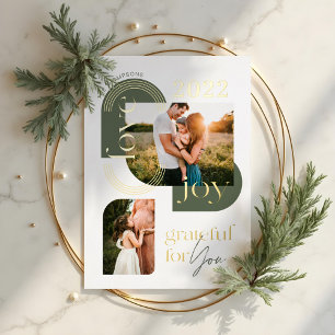 Carte De Vœux En Aluminium Reconnaissant Pour Vous Arche Géométrique Moderne