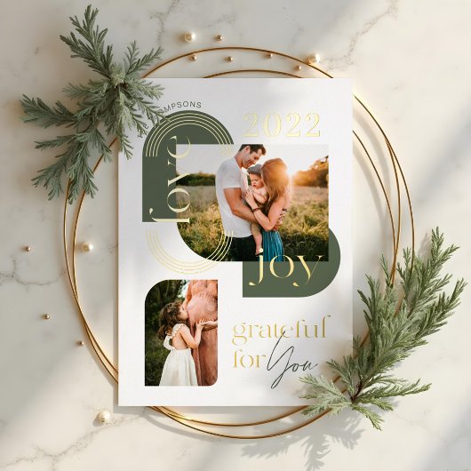 Carte De Vœux En Aluminium Reconnaissant Pour Vous Arche Géométrique Moderne