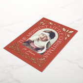 Carte De Vœux En Aluminium Red Merriest Little Christmas Arch Photo (Rotation)