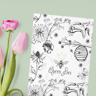 Carte De Vœux En Aluminium Reine d'or Bee Maman Vous dominez la fête des mère