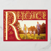 Carte De Vœux En Aluminium Rejoice Filagreement Christian (Recto)