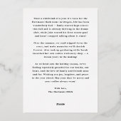 Carte De Vœux En Aluminium Réjouissez-vous d'une superposition de script élég (Verso)