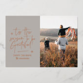 Carte De Vœux En Aluminium Remerciant grâcieux moderne minimal élégant script (Recto)