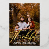 Carte De Vœux En Aluminium Remerciements L'automne quitte Thanksgiving Family (Recto)
