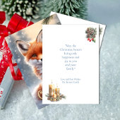 Carte De Vœux En Aluminium Renard rouge Noël