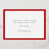 Carte De Vœux En Aluminium Retro Art Déco Joyeux Noël Photo Or (Verso)