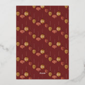 Carte De Vœux En Aluminium Retro Baubles Joyeux Noël 4 Photo Dk Berry Foi (Verso)