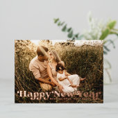 Carte De Vœux En Aluminium Retro Bonne année (Debout devant)