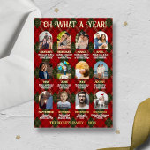 Carte De Vœux En Aluminium Retro Plaid Oh What A Year In Review 12 Photo Arch