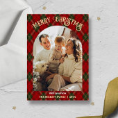 Carte De Vœux En Aluminium Retro Plaid Oh What A Year In Review 12 Photo Arch