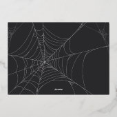 Carte De Vœux En Aluminium Retro Script Halloween Photo (Verso)