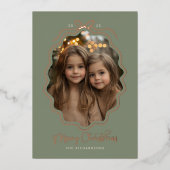 Carte De Vœux En Aluminium Retro Simple Bow Photo (Recto)