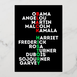 Carte De Vœux En Aluminium Rêver Comme Martin Black History Mois