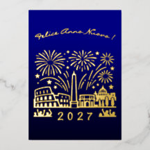 Rome Italie Feux d'Artifice Felice Anno Nuovo 2027