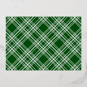 Carte De Vœux En Aluminium Rouge Blanc Vert Noël Or Lignes Platinées (Verso)