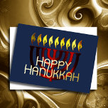 Carte De Vœux En Aluminium Rouge menorah Abstrait moderne<br><div class="desc">Rouge menorah Abstrait moderne</div>