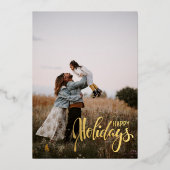 Carte De Vœux En Aluminium Rouge & Vert Classé Plaid "Vibes de Noël" Personna (Recto)