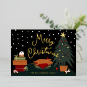Carte De Vœux En Aluminium Rusty's Christmas Eve personnalisable (Debout devant)