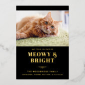 Carte De Vœux En Aluminium Sac photo Meowet Bright Cat Noël (Recto)