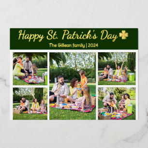 Carte De Vœux En Aluminium Saint-patrick's day Photo de famille Shamrock Coll