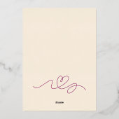 Carte De Vœux En Aluminium Saint-Valentin "Je t'aime" (Verso)