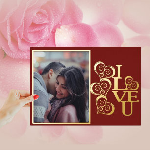 Carte De Vœux En Aluminium Saint-Valentin personnalisé