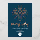 Carte De Vœux En Aluminium Salutation d'affaires bleu Plaid Wiscings les plus (Recto)