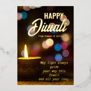 Carte De Vœux En Aluminium Salutation Diwali