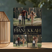 Carte De Vœux En Aluminium Salutation festive | Joyous Hanoukka 3 Photo