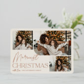 Carte De Vœux En Aluminium Salutation festive | Merriest Christmas 3 Photo (Debout devant)