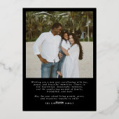 Carte De Vœux En Aluminium Santé Bonne Année Moderne Chic Famille 2 Photo (Verso)