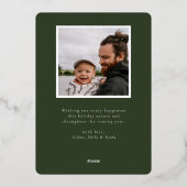 Carte De Vœux En Aluminium Scénario tout simplement festif (Verso)