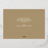 Carte De Vœux En Aluminium Script de coeur Or Joyeux Noël 5 Photo (Verso)