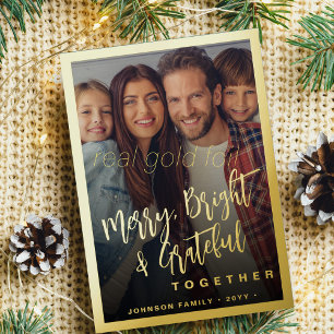 Carte De Vœux En Aluminium Script de typographie minimaliste moderne photo de