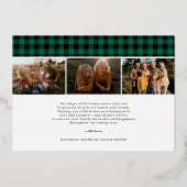 Carte De Vœux En Aluminium Script Gold | Gloire à Dieu Photo de Noël (Verso)