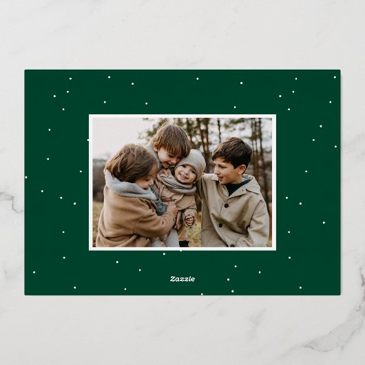 Carte De Vœux En Aluminium Script manuscrit Joyeux Noël 2 Photo (Verso)