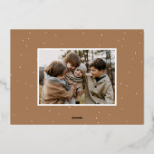 Carte De Vœux En Aluminium Script manuscrit Joyeux Noël 2 Photo (Verso)