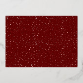 Carte De Vœux En Aluminium Script minimal Bourgogne Rouge Joyeux Noël (Verso)