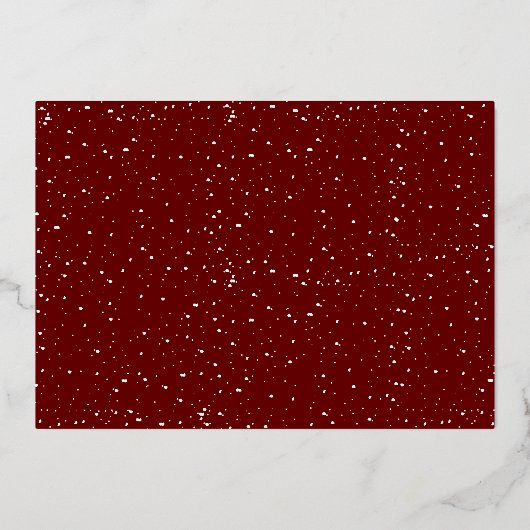 Carte De Vœux En Aluminium Script minimal Bourgogne Rouge Joyeux Noël (Verso)