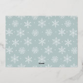 Carte De Vœux En Aluminium Script moderne calme Ice Blue Photo (Verso)