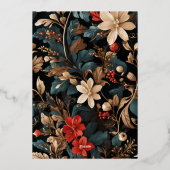 Carte De Vœux En Aluminium Script Moderne Chercher Chaque Moment Floral (Verso)