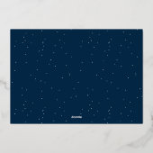 Carte De Vœux En Aluminium Script Moderne Let It Snow (Verso)