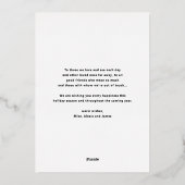 Carte De Vœux En Aluminium Script moderne Rouge Joyeux Noël Photo (Verso)