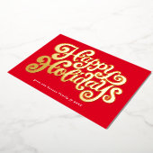 Carte De Vœux En Aluminium Script rétro en gras (Rotation)