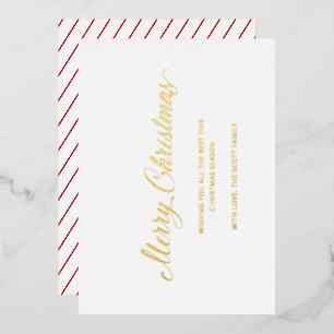 Carte De Vœux En Aluminium Script simple et élégant Noël moderne