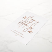 Carte De Vœux En Aluminium Script simple et festif (Rotation)