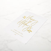 Carte De Vœux En Aluminium Script simplement festif (Rotation)